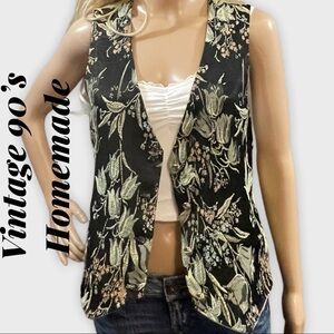 Vintage 90’s Homemade Floral print Vest